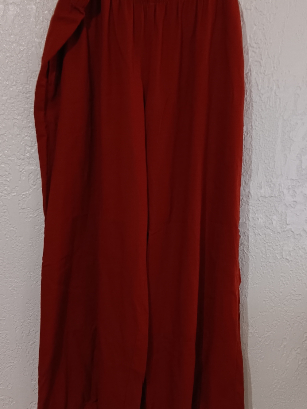Old Navy Linen Blend High Rise Super Wide Leg Pants Rust Orange/Terracotta XL